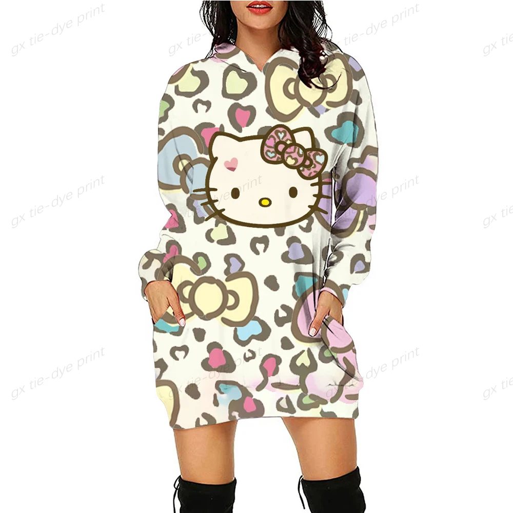 

2023 Women's Japan Anime Hello Kitty 3D Sweater Fashion Women Sweater Autumn Winter Fashion Cartoon Casual Long Sleeve Hoodie