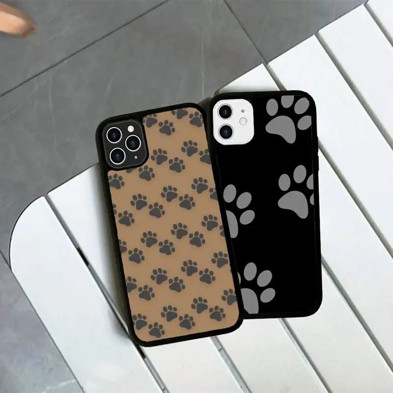 

Best Friends Dog Paw Phone Case Silicone PC+TPU Case for iPhone 11 12 13 Pro Max 8 7 6 Plus X SE XR Hard Fundas