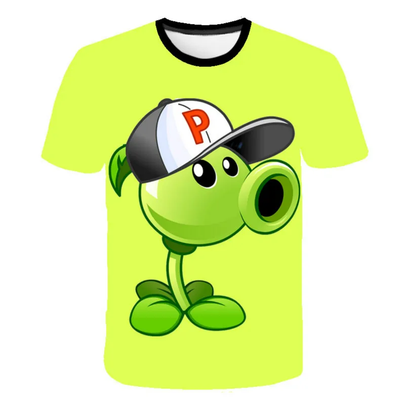 

Boys And Girls Short Sleeve T-Shirt 3D Terror Zombie Print Cartoon Print T-Shirt Animation T-Shirt 3-14 Years Old