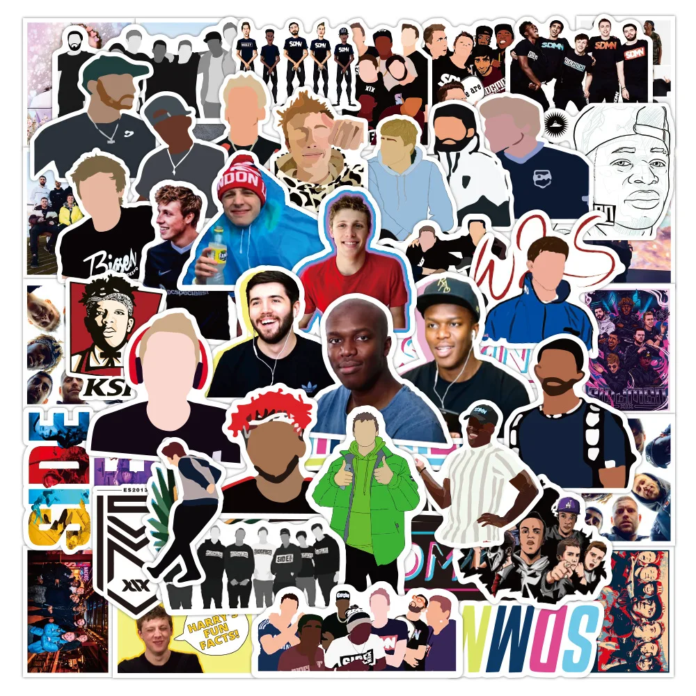 

10/30/50pcs SIDEMEN combination graffiti stickers waterproof luggage notebook skateboard refrigerator water cup stickers