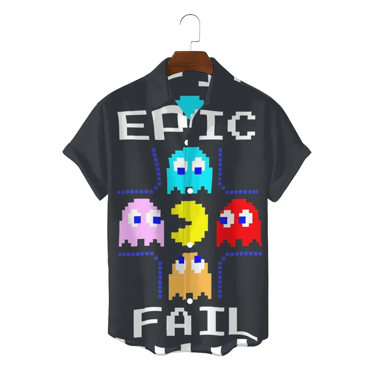 

Game Over Classic Special 3D Shirt Pacman Retro Games Leisure Hawaii Shirts Summer shirt For Adult