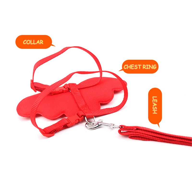 Регулируемый Ошейник-шлейка для кошек и собак дышащий жилет с крыльями ангела