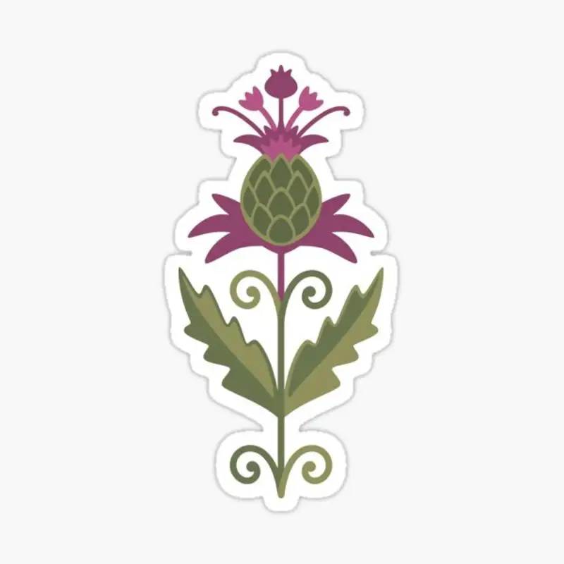 

Стикер с изображением цветов расторопши для декора ноутбука, спальни, автомобиля, милый модный мультяшный чемодан для общественных мест