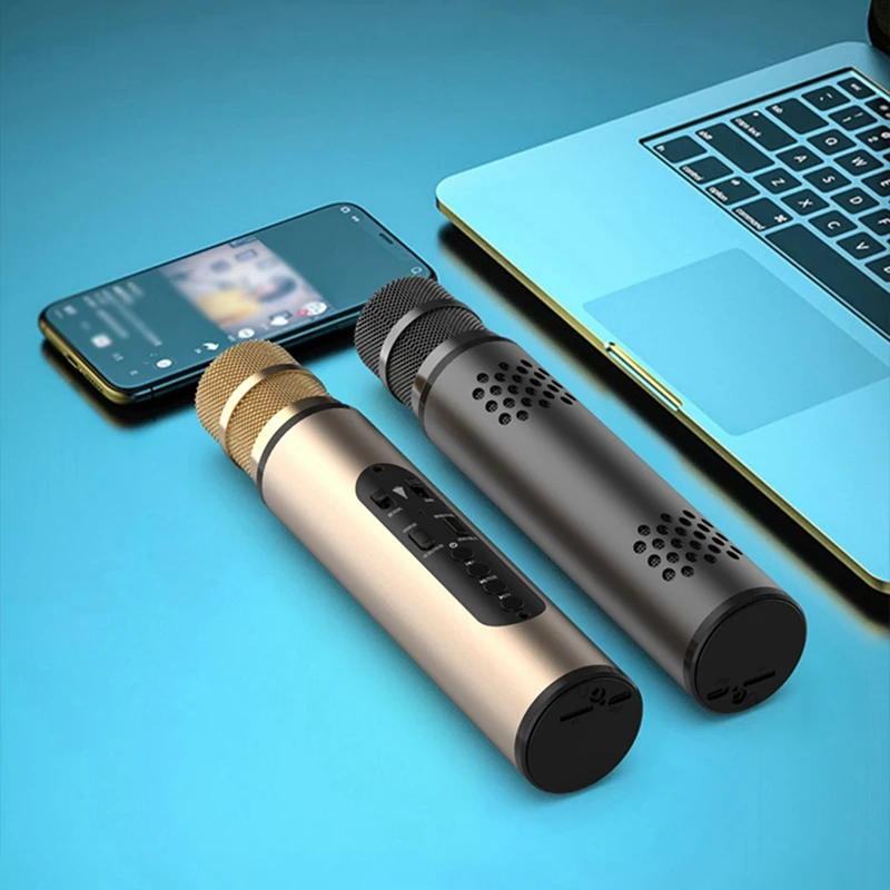 Беспроводной Bluetooth-микрофон стерео DSP динамик для караоке динамический микрофон