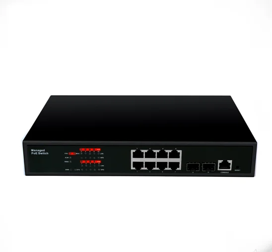 

Managed 8-Port 10/100/1000T 802.3at PoE + 2-Port 100/1000 SFP Ethernet Switch
