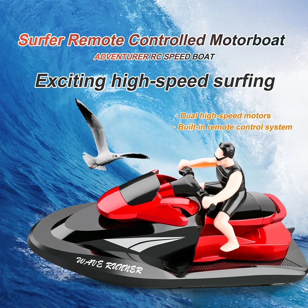

20km/h 2.4GHz RC Boat Waterproof Dual Motor High Speed Rechargeable Electric Remote Control Motorboat Ship Model Toys