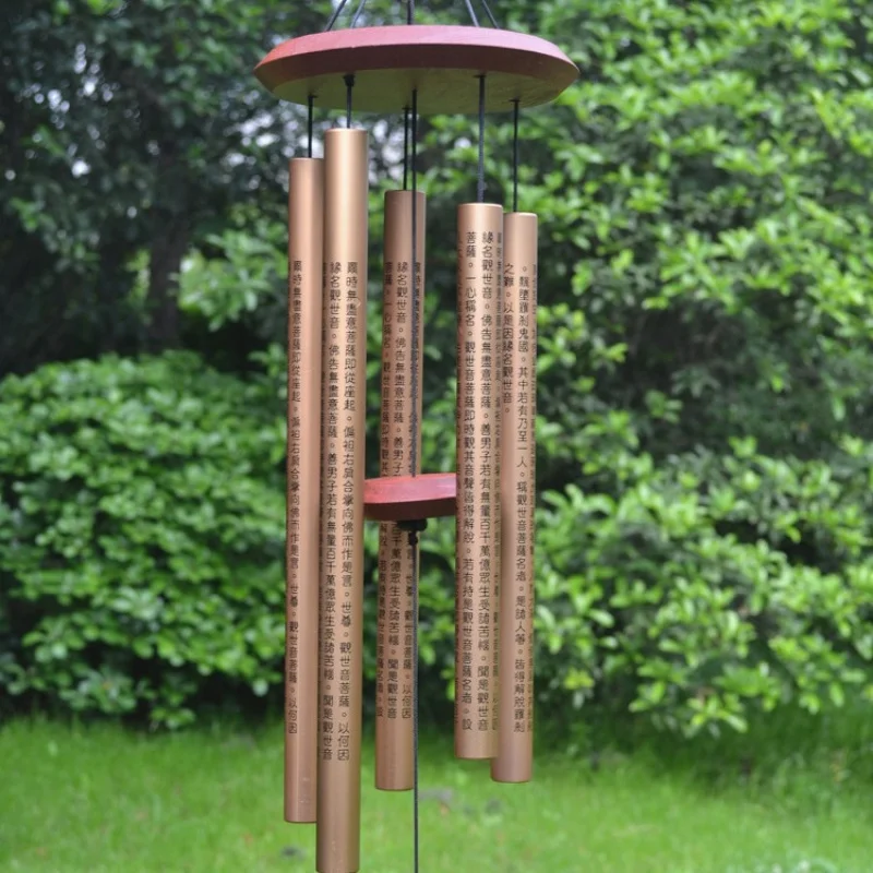 Фото Qiye Tan City Heart Sutra Wind Chimes Petition Безопасный фэн-шуй Гуаньинь Буддийская сутра Буддийский зал и дужки храма №1