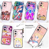 anime sailor moon art phone case black for oppo find x5 x3 x2 neo lite a96 a57 a74 a76 a72 a55 a54s a53 a53s a16s a16 a9