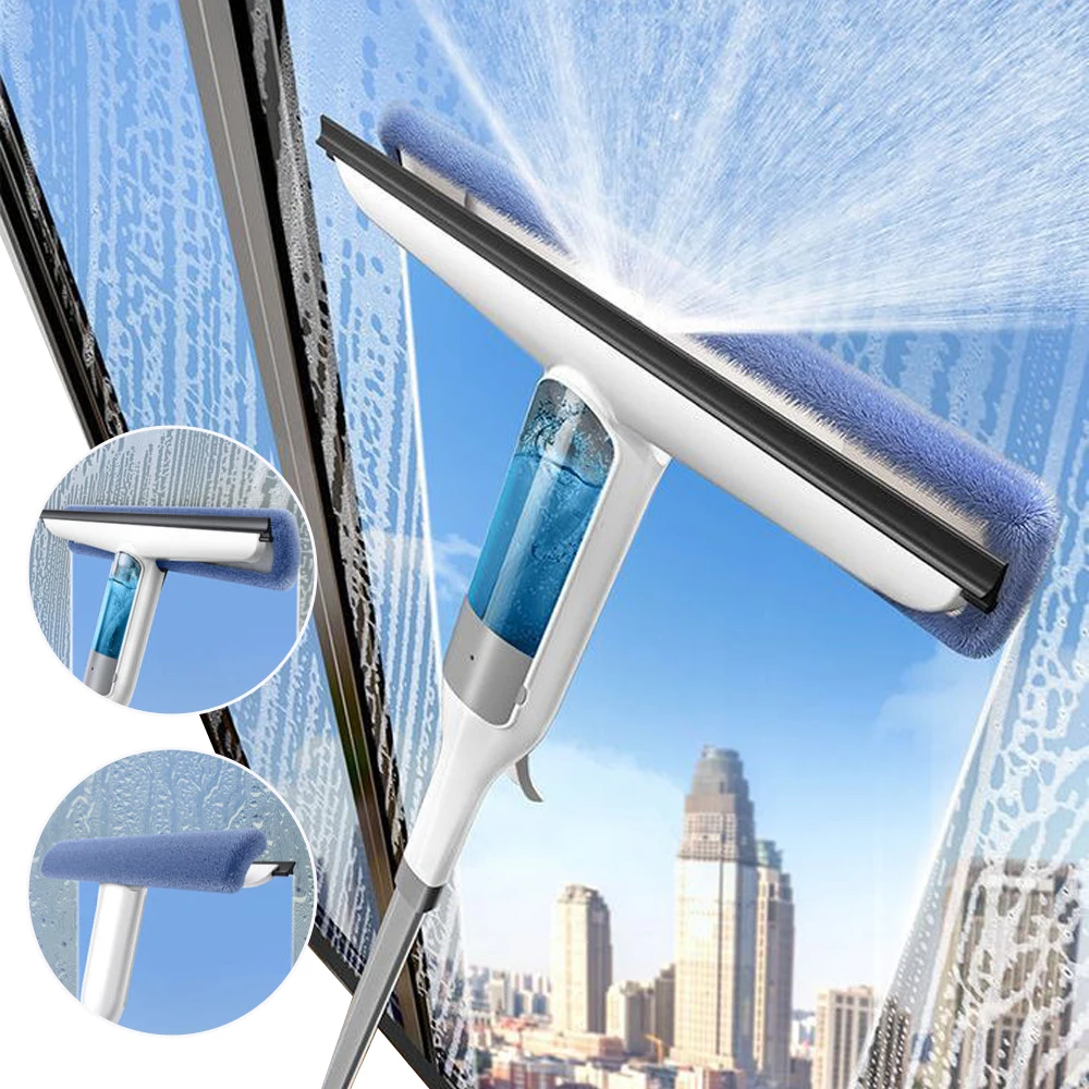 

Window Shower Scraper Window Mop Mop Glass With Washing Cleaner Tile Spray Multifunctional Silicone Wiper Cleaning Washer Wall
