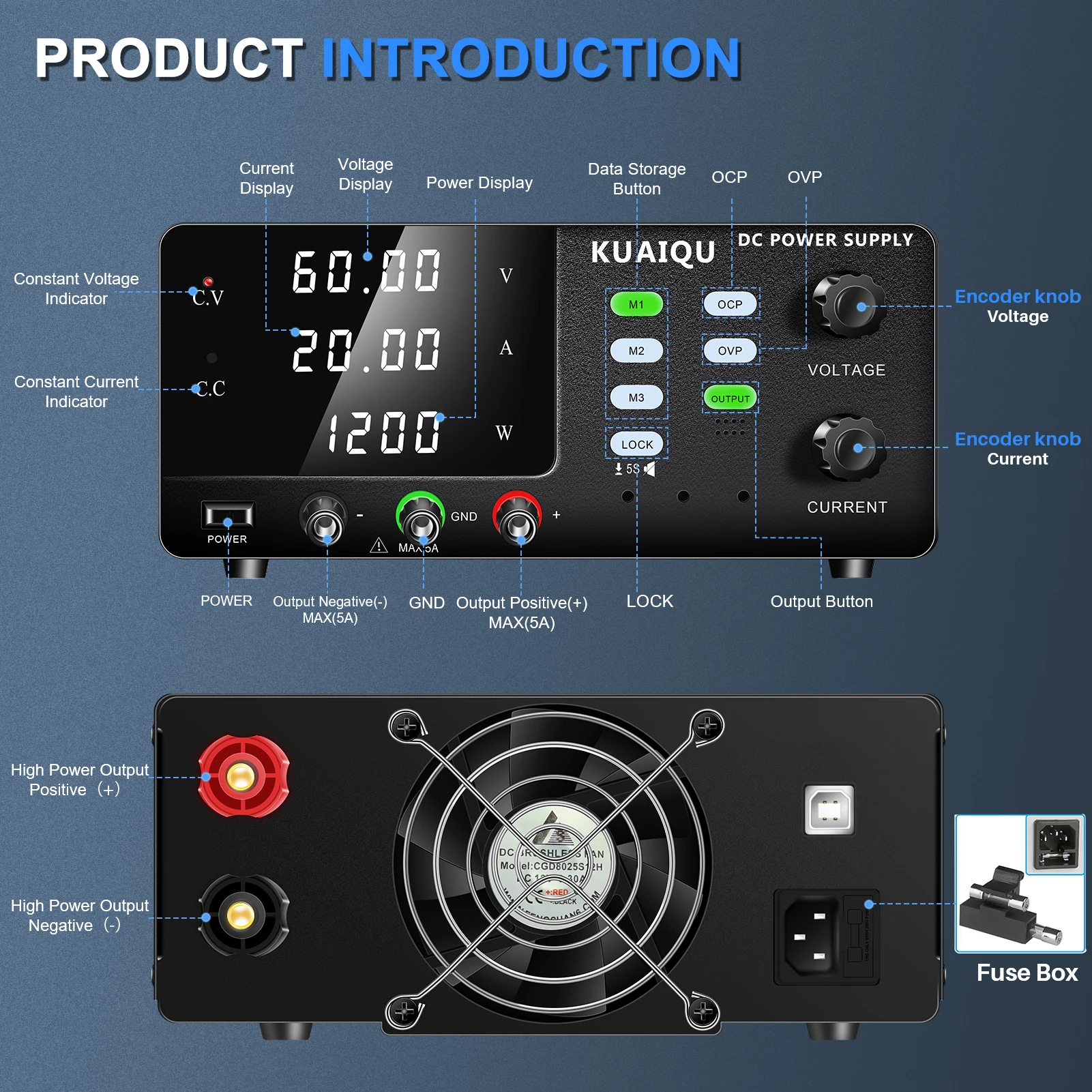 Регулируемый источник питания с батареей OCP выключателем памятью лабораторным
