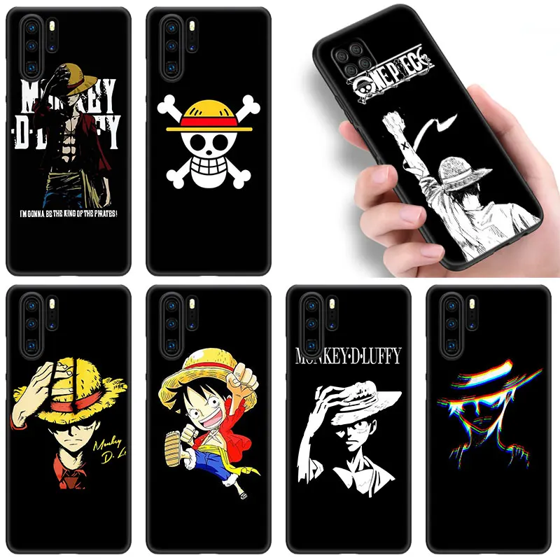 Аниме One Piece Black Monkey D. Чехол Luffy для Huawei P50 P40 P30 P20 Pro P10 P9 P8 Lite 2017 5G P Smart Z 2021 2020 2019 |