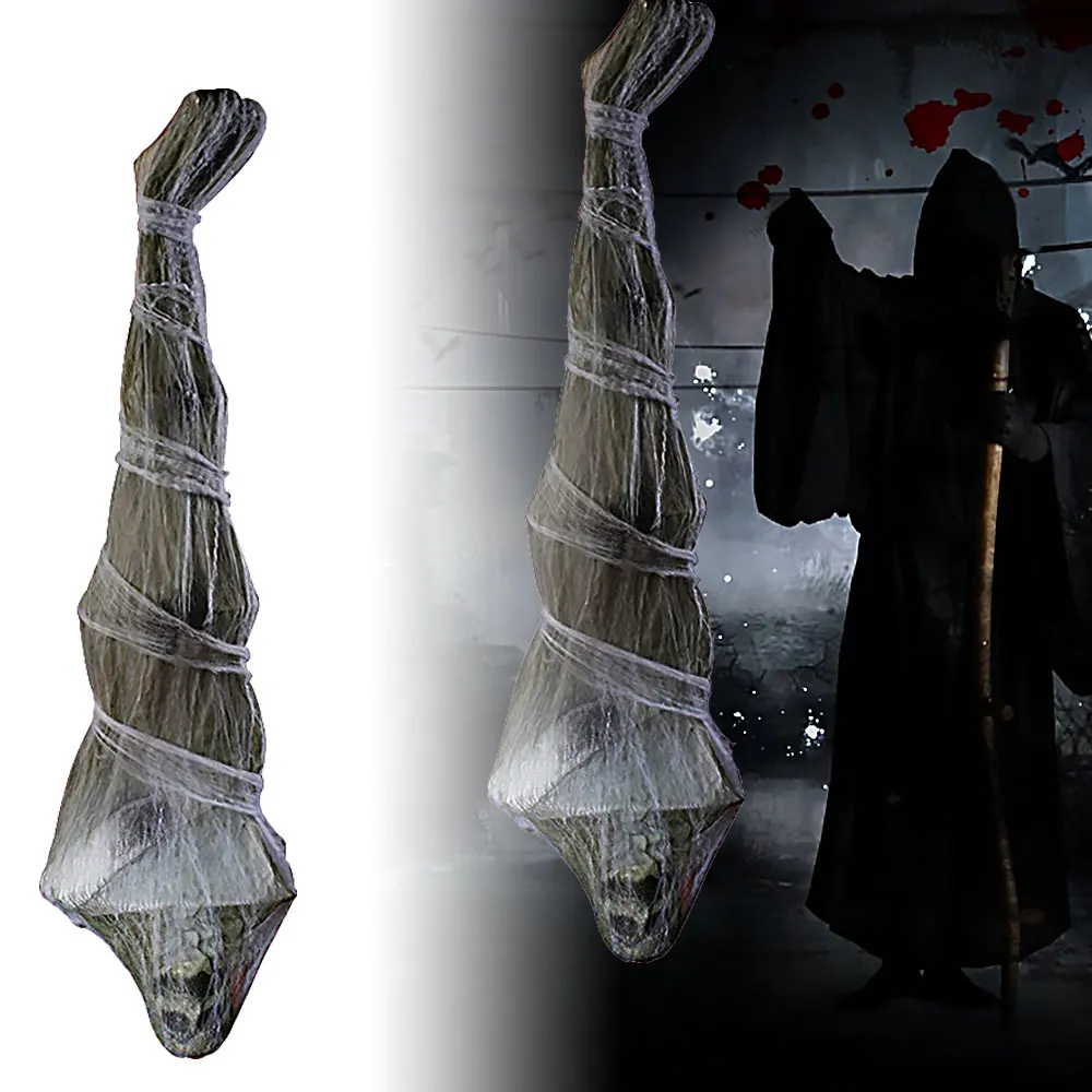 

1.8m Mummy Hanging Upside Down Haunted House Decoration Props Horror Decorations Hanging Ghost Halloween Decorations Dropship