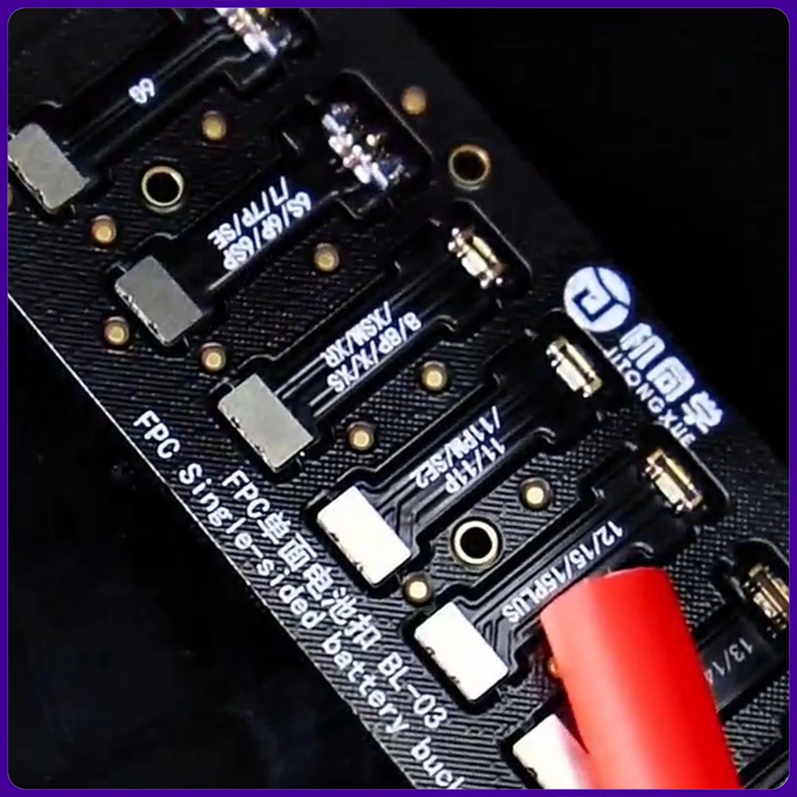 Фото Кабель питания JTX BL-03, разъем аккумулятора, гибкий FPC для iPhone 6-17PM, кабели для включения питания, ремонт, гибкие дисковые соединители, набор инструментов №2