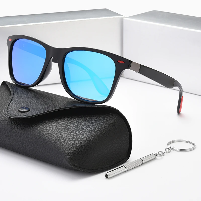 

ZONGJI Blue Polarized Sunglasses for Men and Women Vintage Sun Lens UV400 Summer Mirror