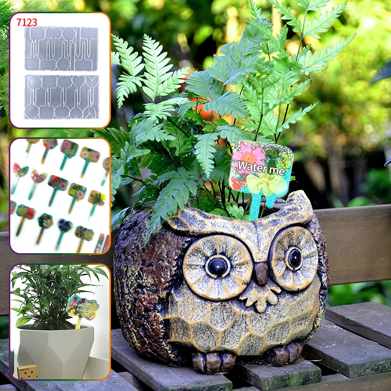 

Plant Label Silicone Mold Diy Plant Name Decoration Handmade Glue Mold Succulent Flower Pot Decoration Epoxy Resin Molds