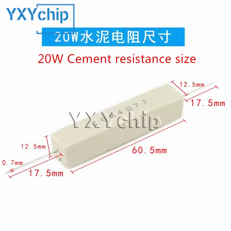 10 шт. 5 Вт 5% цементный резистор сопротивление мощности 0 2R 1 8R 2 4R 12R 18R 12K 8 4 12 18 Ом 0R2 1R8