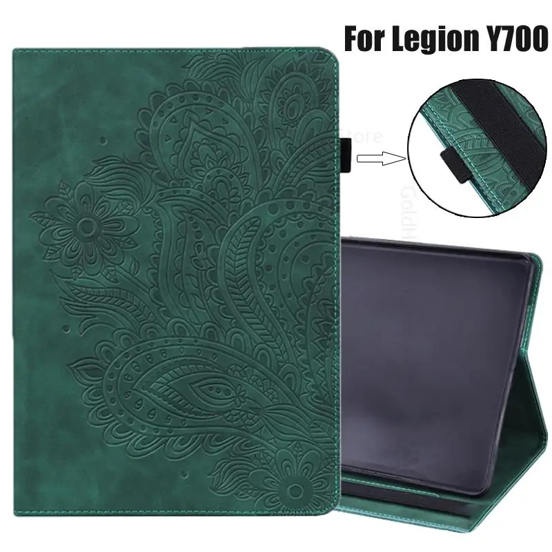 

For Lenovo Legion Y700 Leather Wallet Card Slot Flip Case For Legion Y700 TB-9707F 2022 8.8 Stylus Socket Pen Holder Soft Cover