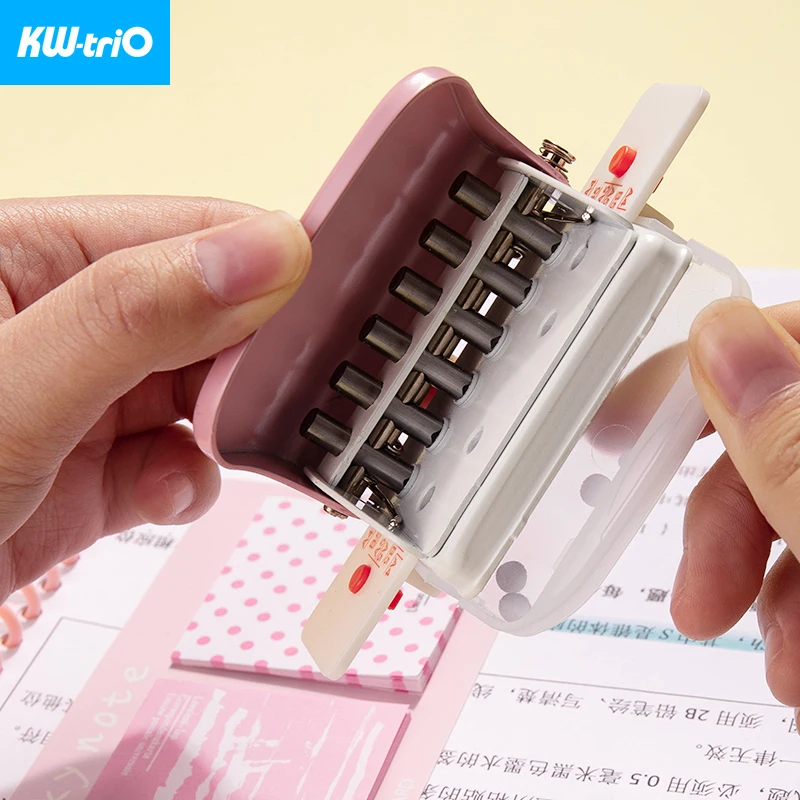 Круглый Дырокол KW-triO стандартный дырокол для блокнота 6 отверстий рандомный A4 A5 B5