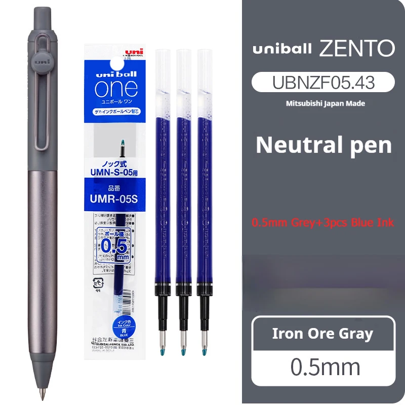 

Черная гелевая ручка Mitsubishi Uni Zento 0,5/0,38 мм, эргономичная металлическая ручка и низкий центральный дизайн для письма без усталости, школьного офисного использования
