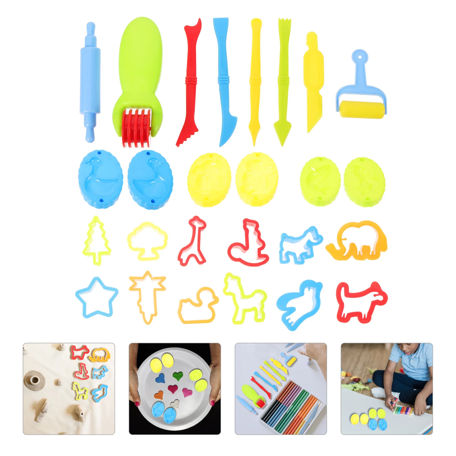 

Sculpture Toddlers Dough Tools DIY Clay Molds Children Colored Kids Cutting Toys