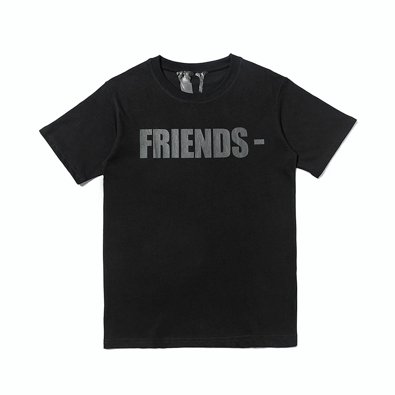

VLONE Men's / Women's Couples Casual Fashion Trend High Street Loose 100% Cotton Reflective V Print Round Neck T-Shirt 1528