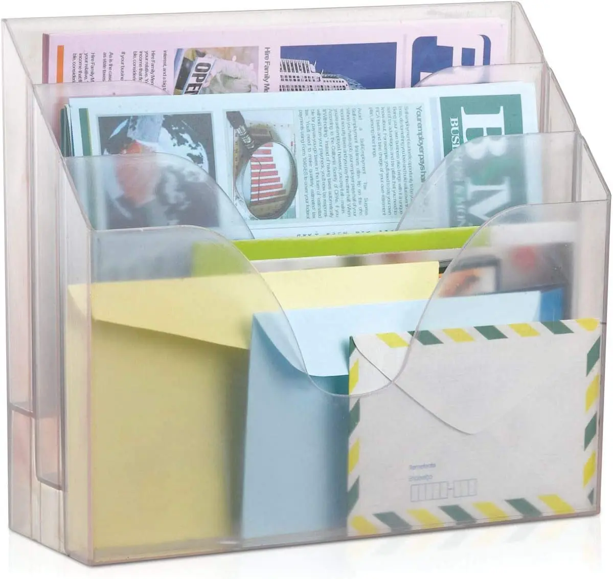 

Triple office crystal organizer desktop organizer stand box school office stationery