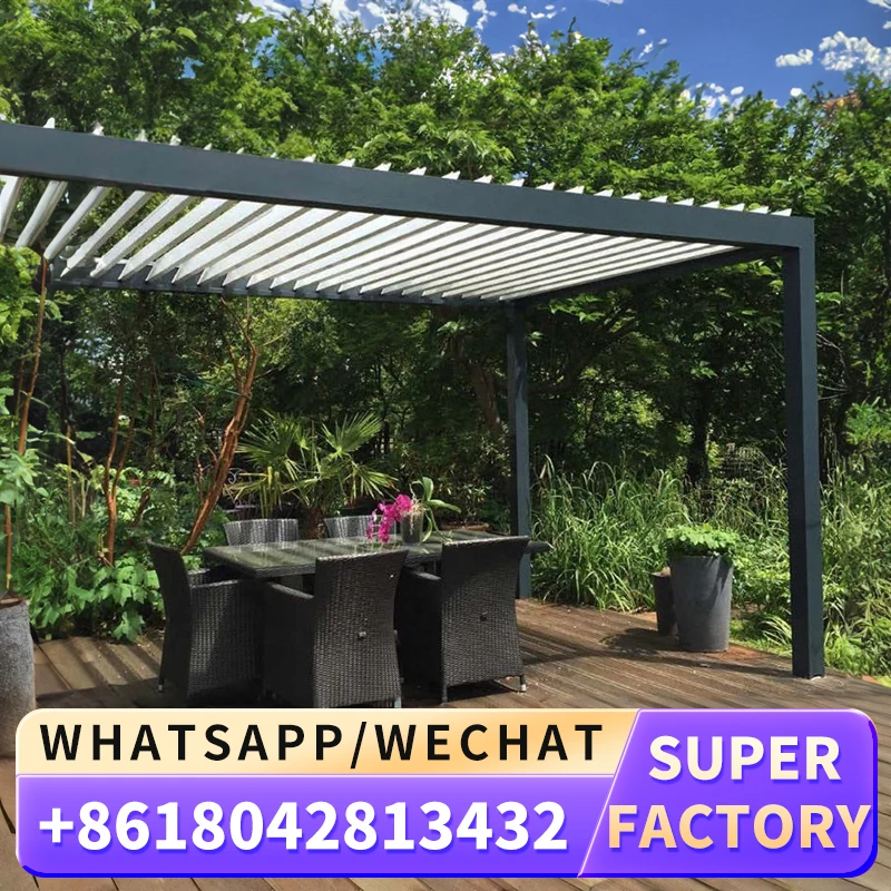 3x3 3x4 4x4 6x4 м от производителя современная уличная биоклиматическая беседка