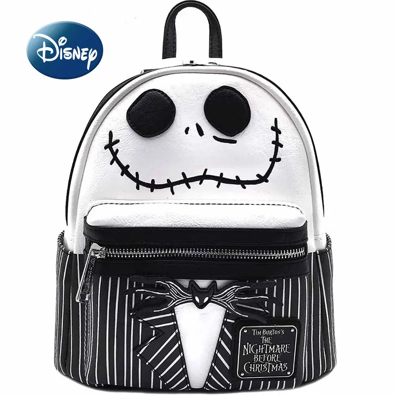 Disney Christmas Night Stunning New Backpack Luxury Brand Mini Women's Backpack Skeleton Jack Cartoon 3D Children's Backpack