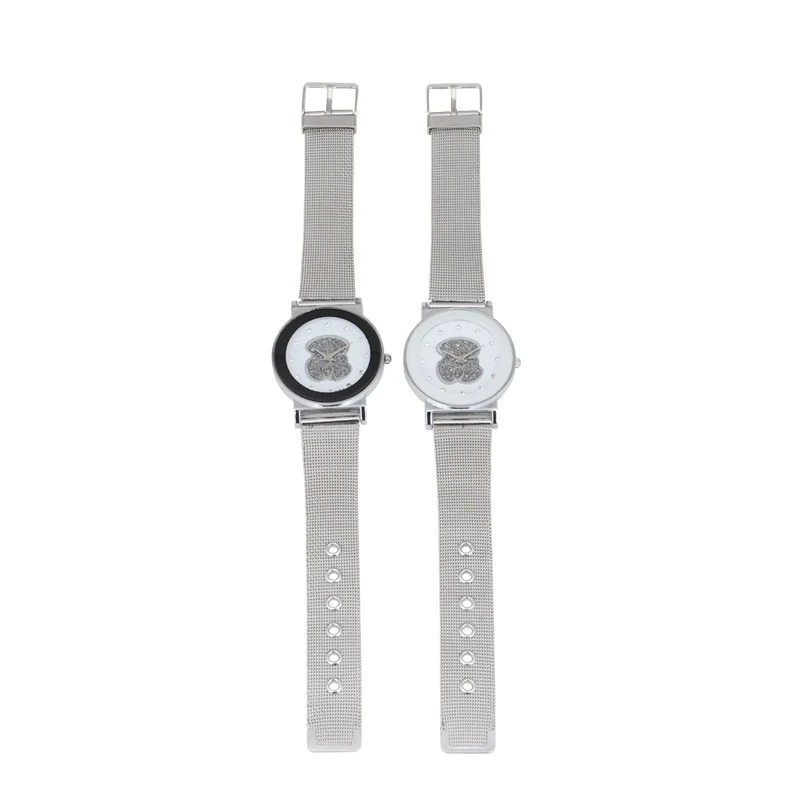 Reloj Mujer 2023 New Cute Little Bear Ms. Watch Women Crystal Diamond Watches Stainless Steel Silver Clock Women Montre Femme