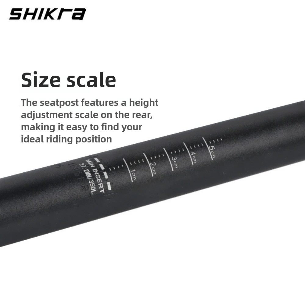 Фото Shikra 27.2 Bicycle Seat Post 30.8 31.6 MTB Road bike Seatpost Ultralight 27.2 aluminum bike seat post 350mm mtb seat tube №5