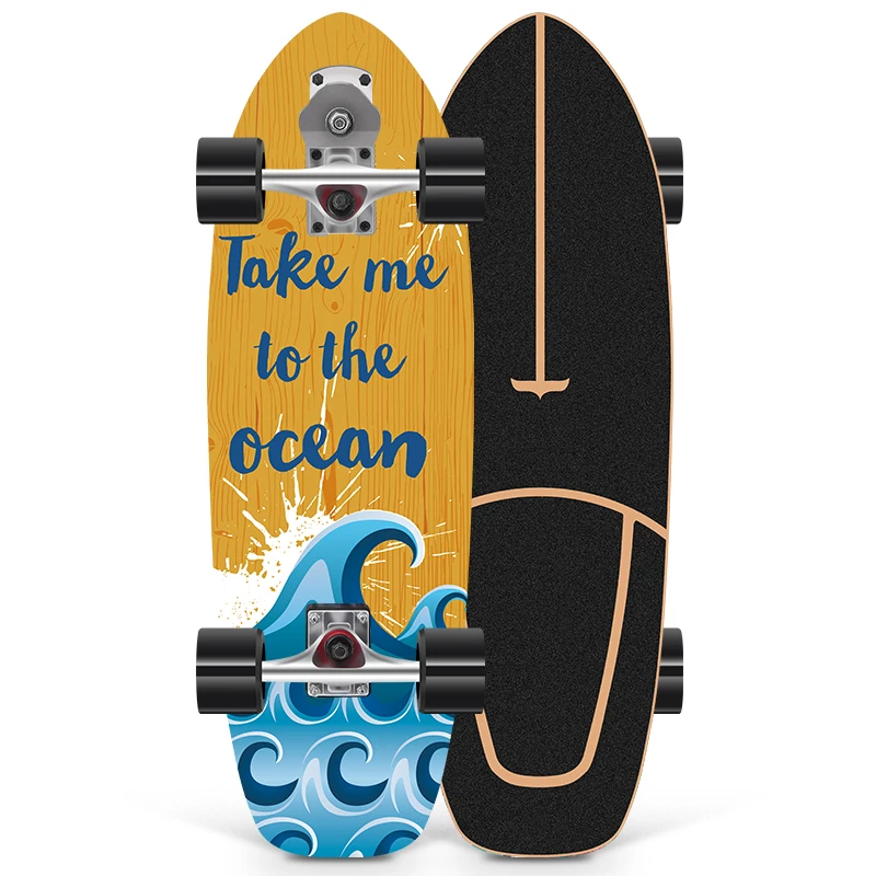 Последний дизайн 32-дюймовые полные скейтборды летающие колеса серфинг на заказ