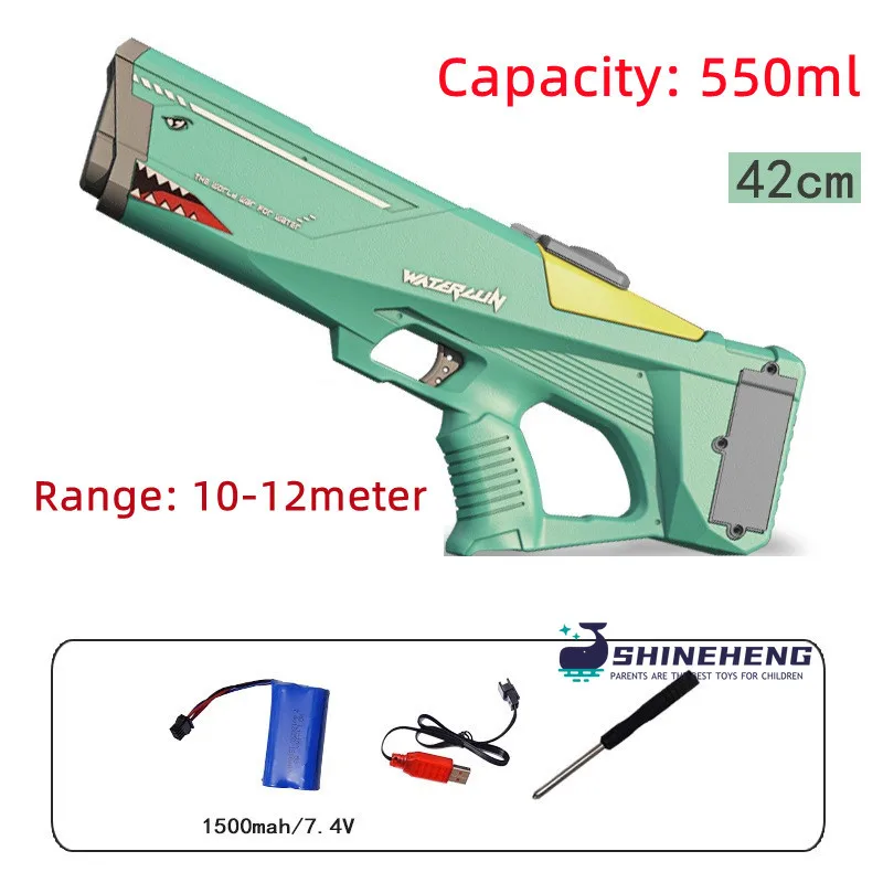 Электрический водяной пистолет большой высокого давления детский бластер