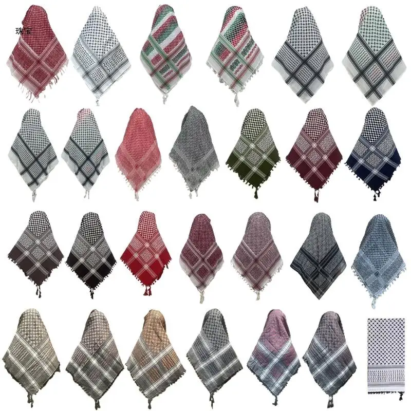 X5QE Арабский хиджаб Платок на голову Шарф Шема Дубай Этническое покрытие головы