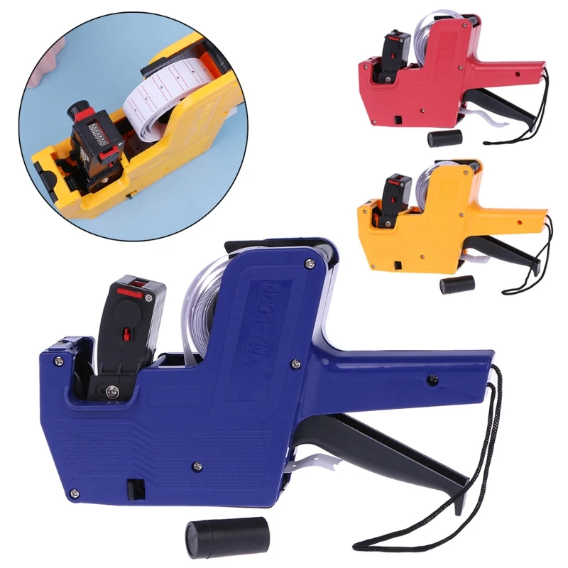 MX-5500 8 Digits Price Tag Gun Labeler Labeller Stickers Label Paper +2 Ink Roll |