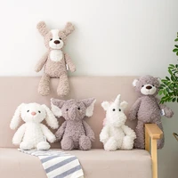 2022 new kawaii soft long legs bunny teddy bear dog elephant unicorn stuffed cartoon animals baby appease cute toy doll child