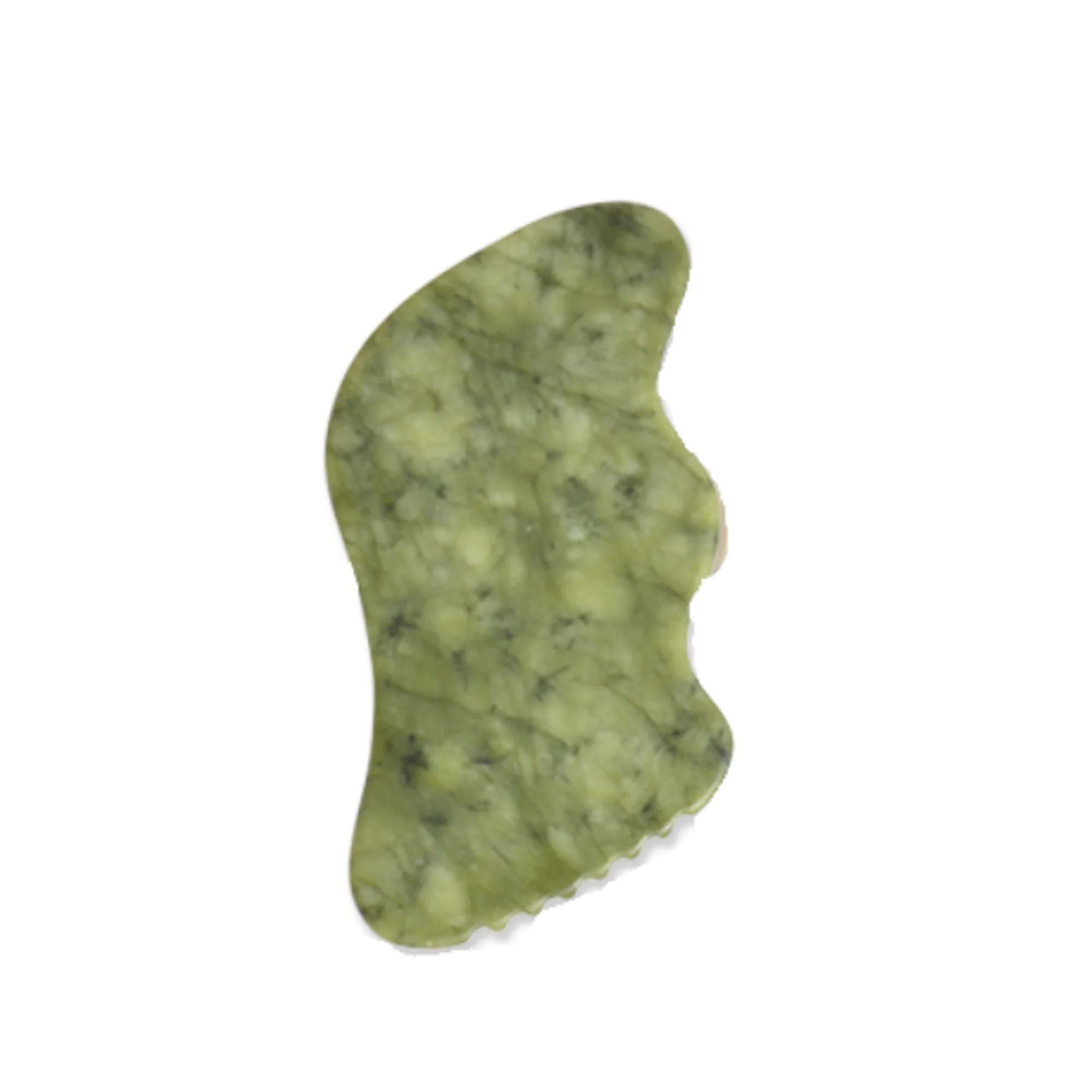 Зеленый Нефрит Гуа Ша Натуральный Камень Гладкая Холодная Релаксация Мышц Гуаша