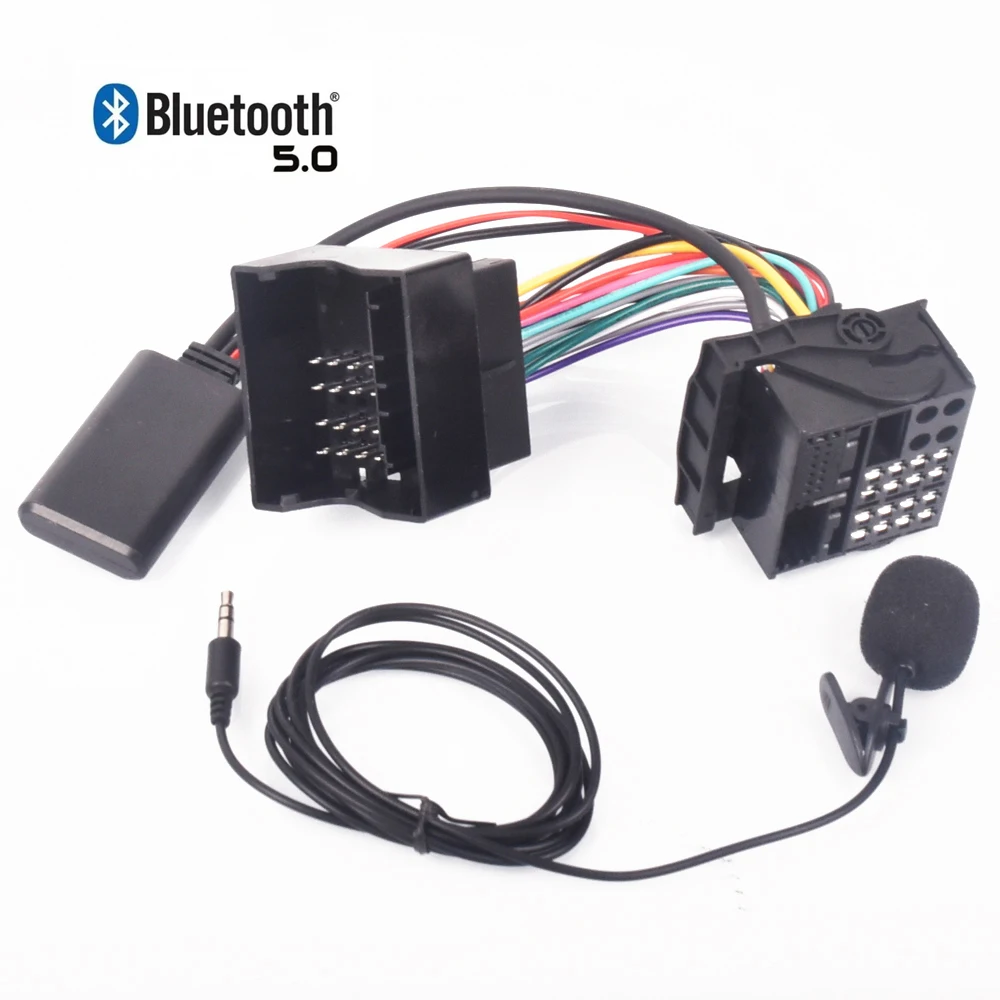 Bluetooth 5 0 AUX-in музыкальный адаптер MP3 провод микрофон для FORD Focus C-Max Transit с 6000CD радио -