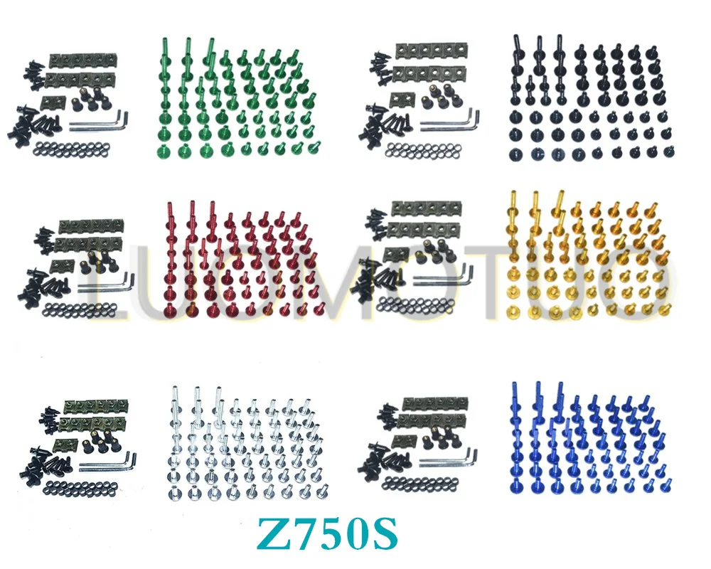 

Motorcycle Complete Fairing Bolts Kit Bodywork Screws For Fit KAWASAKI Z750S (not Z750 model) 2006-2008