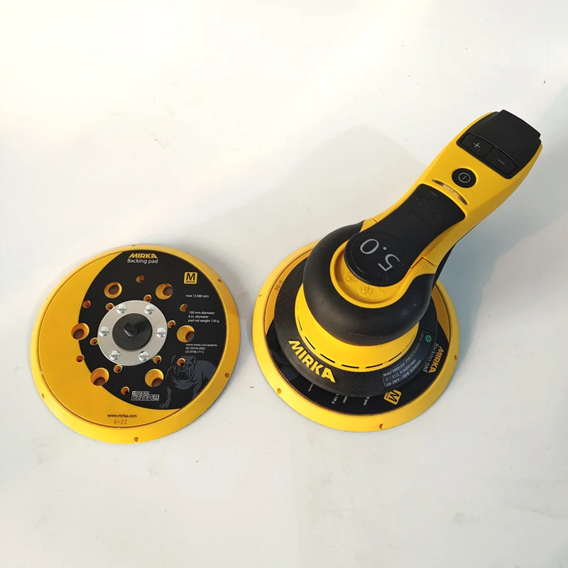 Original MIRKA 6 Inch Tray Pneumatic Electric Sander Disc 150mm Sandpaper Machine Base Accessories