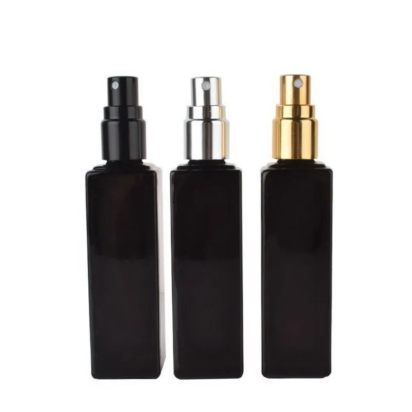 

100Pcs/lot Refillable 20ml Bottles Travel Black Glass Perfume Atomizer Empty Small Spray Essential oil Bottle