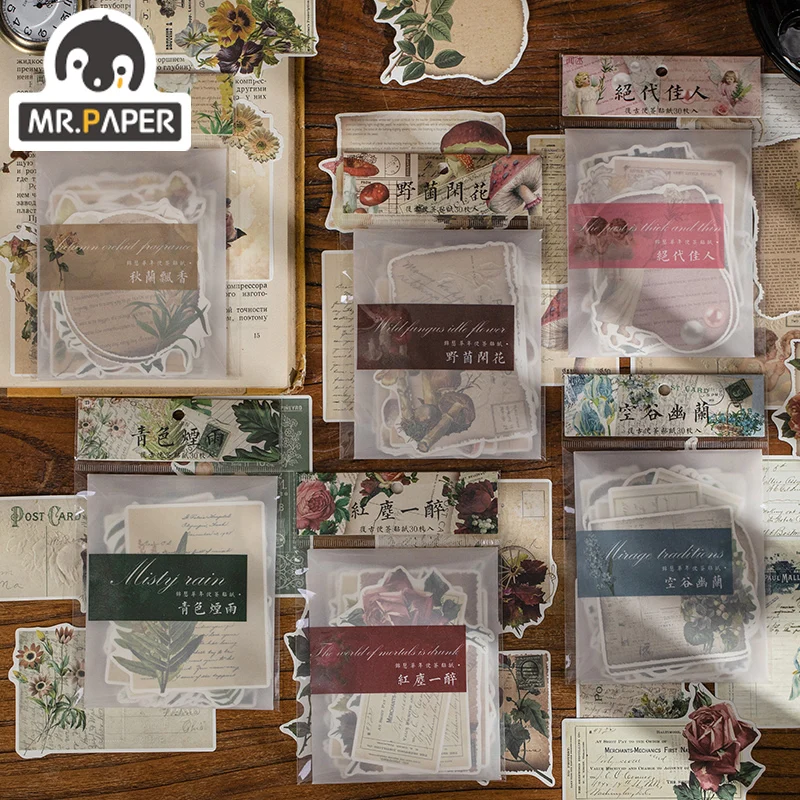 

JIUMO 6 Design Jinsehuanian Series Memo Sticker Pack 30 Pieces Into Small Sticker Pocket DIY Decoration Material Sticker