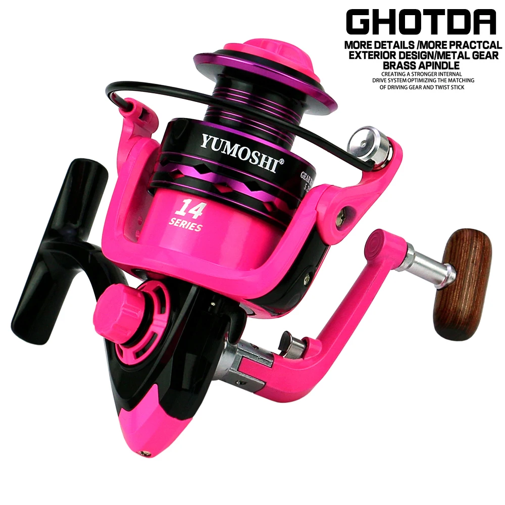 GHOTDA Pink Spinning Fishing Reel 2000-7000 Fishing Reel Sal