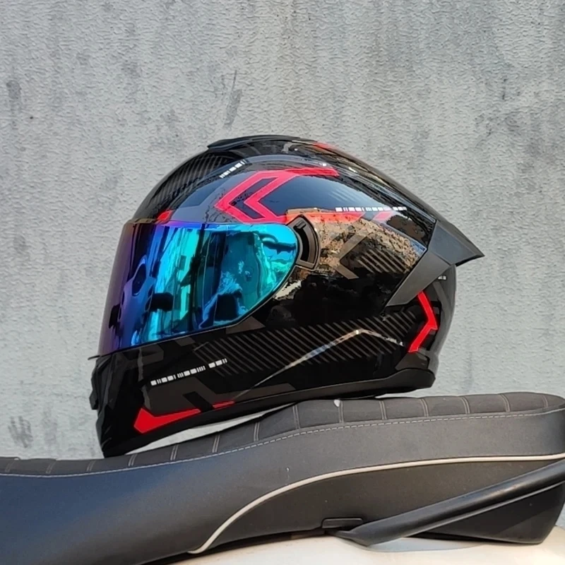   Гоночные шлемы с двумя линзами Спортивный шлем одобрен DOT электрический