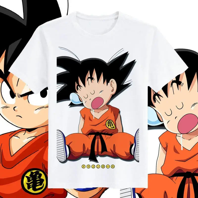 Фото Футболка Dragon Ball: Модный брендовый комплект для детей и родителей с Сунь Укуном, хлопковые свободные топы для лета №2