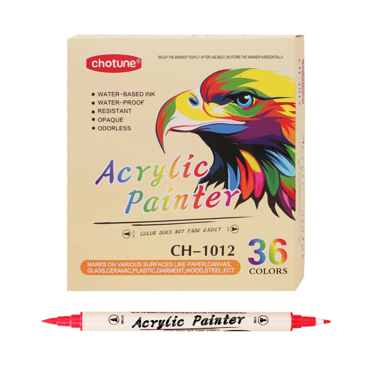 Набор акриловых маркеров с двойной головкой 12-36 цветов