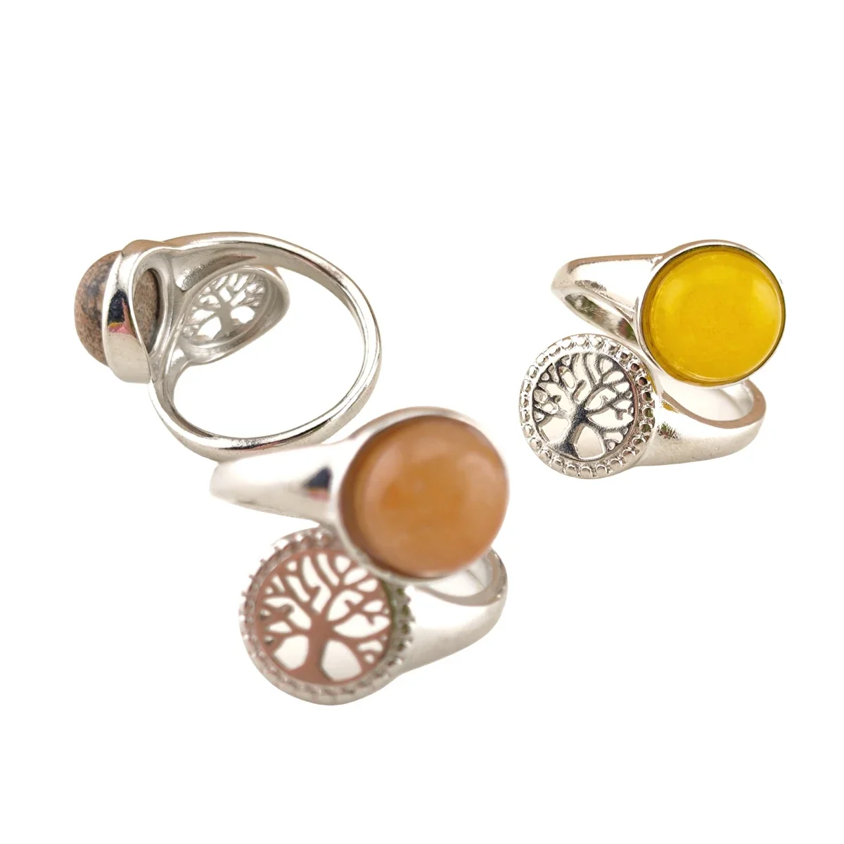 Женское кольцо из аметиста и розового кварца с натуральным камнем