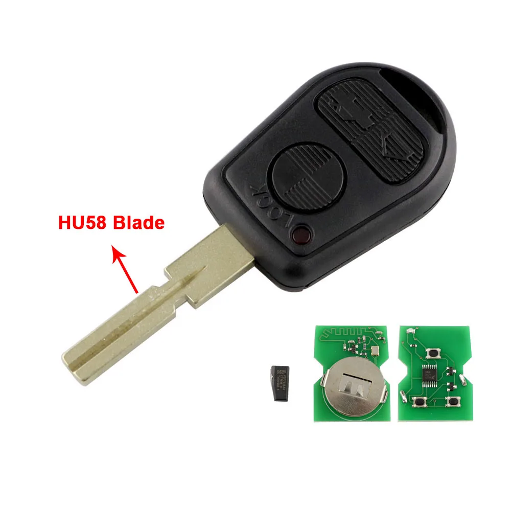 

315/433 МГц ID44 PCF7935 Чип дистанционного ключа автомобиля для BMW Z3 E46 E39 E34 E31 E32 E36 E38 Z3i Z4 E30 3-кнопочное управление HU92 HU58 Blade