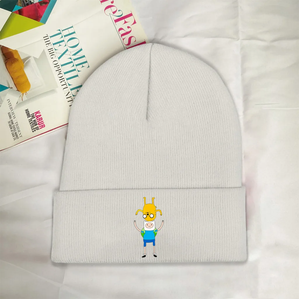 

Finn and Jake Acrobatics Skullies Beanie Knitted Bonnet Teens Warm Caps Outdoor Fashion Brimless Elastic Hats