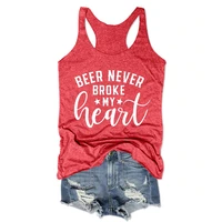 beer never broke my heart shirt country womens tops country music tank top women letter casual women clothing cute xl