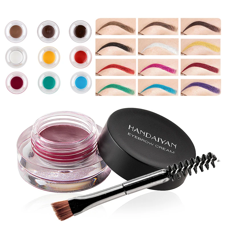 

Colorful Eyebrow Cream Eye Brows Gel Color Smudge-Proof Tinted Long Lasting Eye Makeup Waterproof Beauty Eyebrow Enhancer